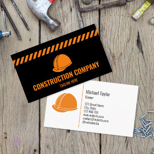 Professional Construction Contractor Builder Metal Visitekaartje