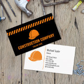 Professional Construction Contractor Builder Metal Visitekaartje