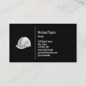 Professional Construction Contractor Builder Metal Visitekaartje (Achterkant)
