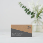 Professional Construction Contractor & Handyman Visitekaartje (Staand voorkant)