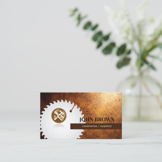Professional Construction Global Tools Carpentry Visitekaartje (Staand voorkant)