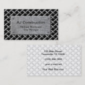 Professional Construction Metal Bord Visitekaartje (Voorkant / Achterkant)