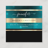 Professional Consulting Hairdresser Gold Black Vierkante Visitekaartje (Achterkant)