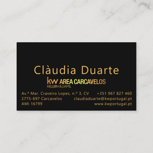 Professional Consultora Imobiliária Logo Gold1 Visitekaartje (Achterkant)