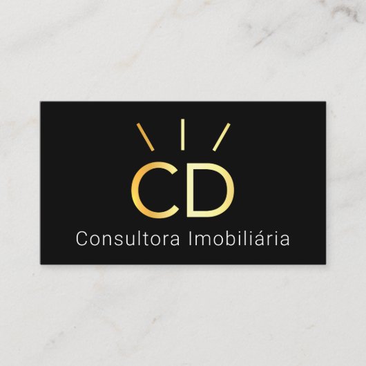 Professional Consultora Imobiliária Logo Gold1 Visitekaartje (Voorkant)