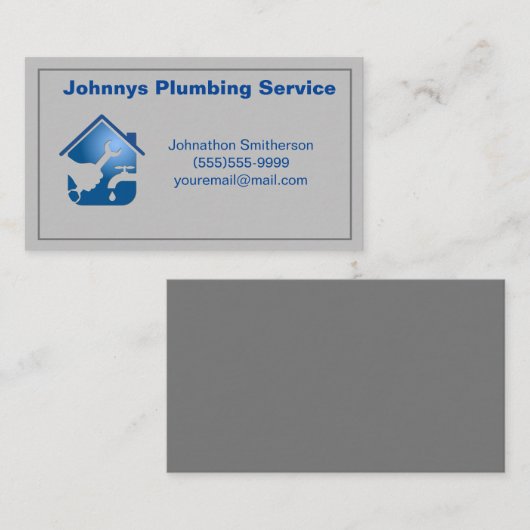 Professional Contractor Plumbing Service Visitekaartje (Voorkant / Achterkant)
