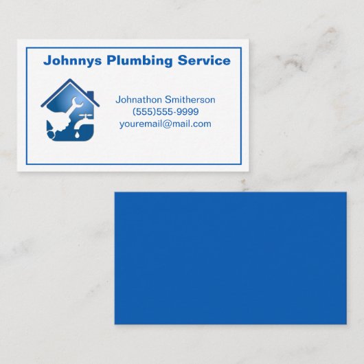 Professional Contractor Plumbing Service Visitekaartje (Voorkant / Achterkant)