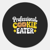 Professional Cookie Eater Cookie Lover Chocolate C Ronde Sticker (Voorkant)