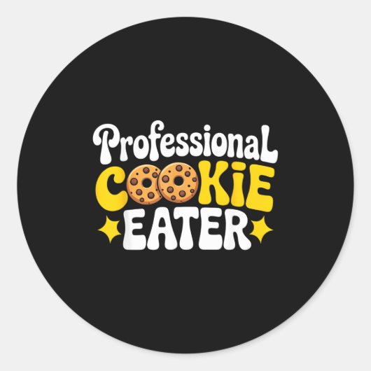 Professional Cookie Eater Cookie Lover Chocolate C Ronde Sticker (Voorkant)