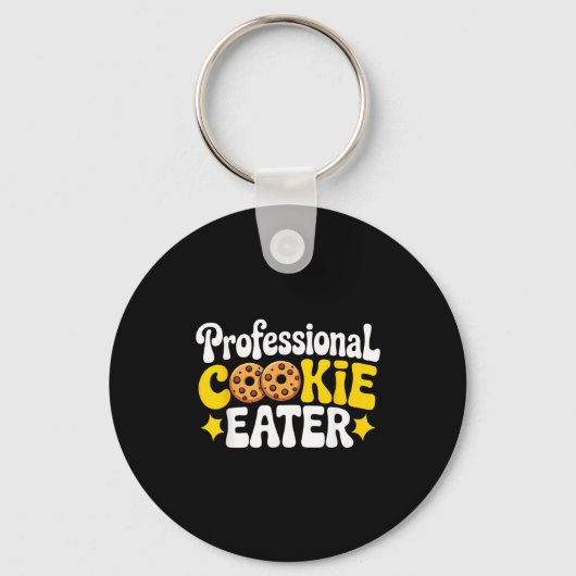 Professional Cookie Eater Cookie Lover Chocolate C Sleutelhanger (Voorkant)