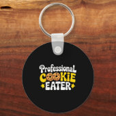 Professional Cookie Eater Cookie Lover Chocolate C Sleutelhanger (Voorkant)