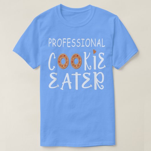 Professional Cookie Eater, Funny Cookie Lover, Bak T-shirt (Design voorkant)