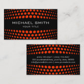 Professional Coquelicot Polka Dot Pattern Visitekaartje (Voorkant / Achterkant)