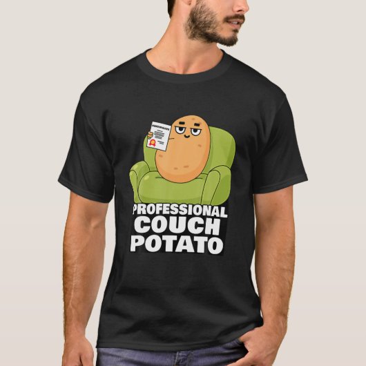 Professional Couch Potato Lazy Day Gift Funny Meme T-shirt (Voorkant)