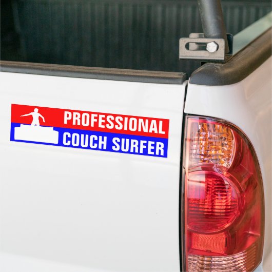 Professional Couch Surfer Bumpersticker (Op Truck)