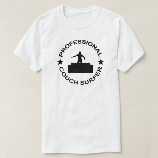 Professional Couch Surfer T-shirt (Design voorkant)