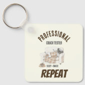 Professional Couch Tester – Cozy Paws Collection Sleutelhanger (Voorkant)