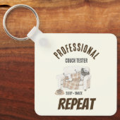 Professional Couch Tester – Cozy Paws Collection Sleutelhanger (Voorkant)