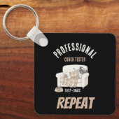 Professional Couch Tester – Cozy Paws Collection Sleutelhanger (Voorkant)