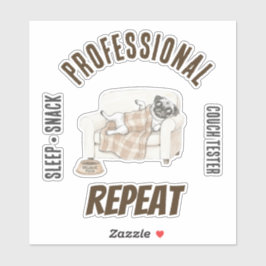 Professional Couch Tester – Cozy Paws Collection Sticker