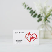 Professional CPR Instructor Business Cards with QR Visitekaartje (Staand voorkant)
