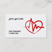 Professional CPR Instructor Business Cards with QR Visitekaartje (Voorkant)