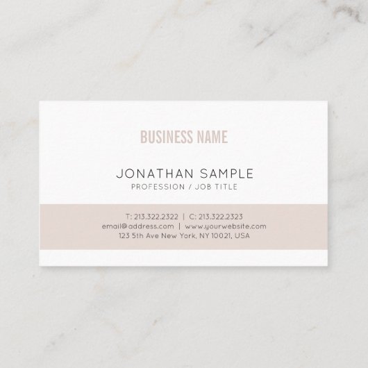 Professional Creative Design Company Modern Plain Visitekaartje (Achterkant)