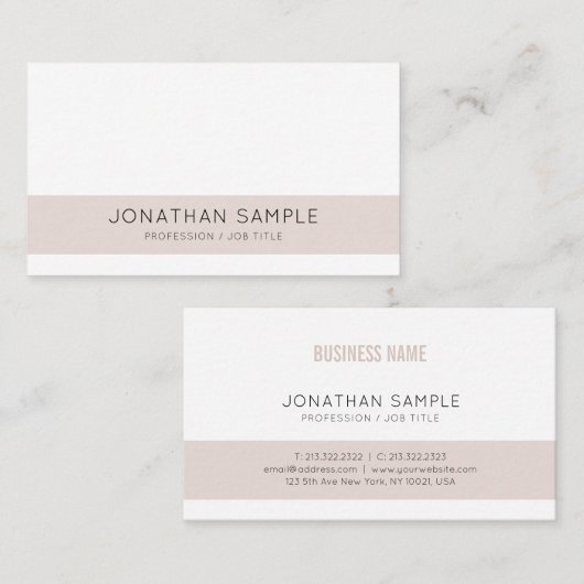 Professional Creative Design Company Modern Plain Visitekaartje (Voorkant / Achterkant)