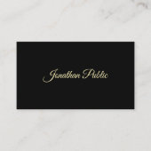 Professional Creative Gold Hand Script Text Font Visitekaartje (Voorkant)