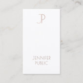 Professional Creative Monogram Design Modern Plain Visitekaartje (Voorkant)