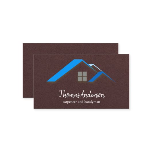 Professional Custom Black Building Construction Visitekaartje (Voorkant / Achterkant in situ)