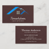 Professional Custom Black Building Construction  Visitekaartje (Voorkant / Achterkant)