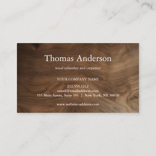 Professional Custom Black Building Construction Visitekaartje (Achterkant)