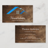 Professional Custom Black Building Construction Visitekaartje (Voorkant / Achterkant)