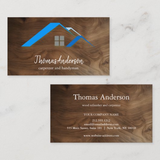 Professional Custom Black Building Construction  Visitekaartje (Voorkant / Achterkant)