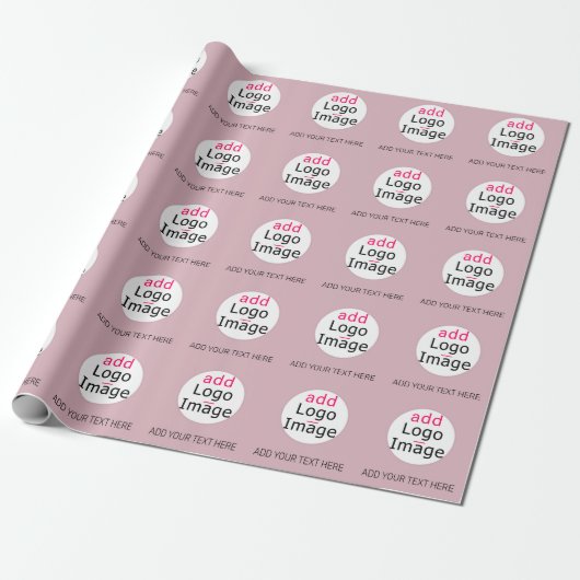 Professional Custom Business Dusty Roos Cadeaupapier (Uitgerold)