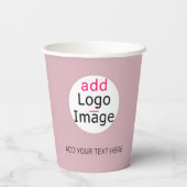 Professional Custom Business Dusty Roos Papieren Bekers (Achterkant)