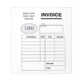 Professional custom business invoice notitieblok (Voorkant)