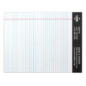 Professional Custom Business Logo Black Notepad  Notitieblok (Voorkant)