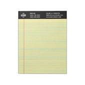 Professional Custom Business Logo Black Notepad  Notitieblok (Linkerzijde)