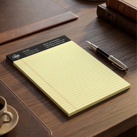 Professional Custom Business Logo Black Notepad  Notitieblok