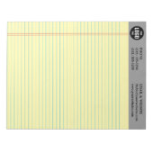 Professional Custom Business Logo Grey Notepad  Notitieblok (Voorkant)