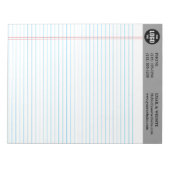 Professional Custom Business Logo Grey Notepad  Notitieblok (Voorkant)