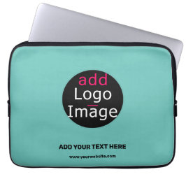 Professional Custom Business Logo, verse mint Hue Laptop Sleeve