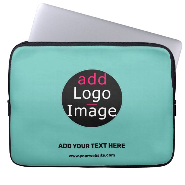 Professional Custom Business Logo, verse mint Hue Laptop Sleeve (Voorkant)