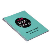 Professional Custom Business Logo, verse mint Hue Notitieboek (Rechterzijde)