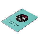 Professional Custom Business Logo, verse mint Hue Notitieboek (Linkerzijde)