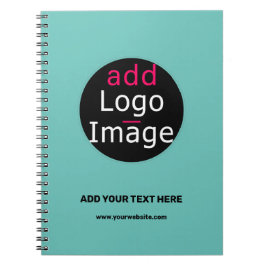 Professional Custom Business Logo, verse mint Hue Notitieboek