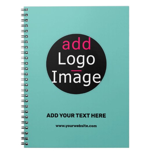 Professional Custom Business Logo, verse mint Hue Notitieboek (Voorkant)