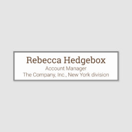 Professional Custom Employee Tittle Company Naamplaatje